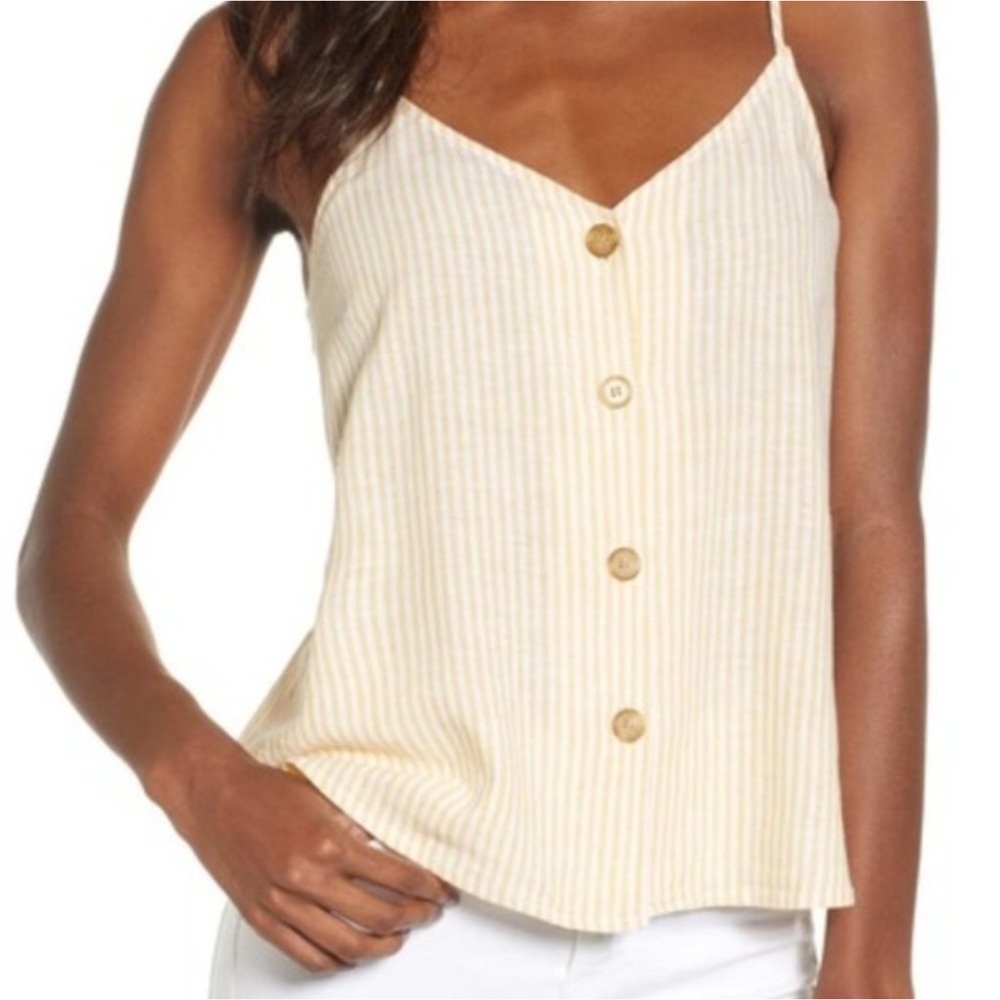 BP yellow candy stripe camisole, size XL NWT